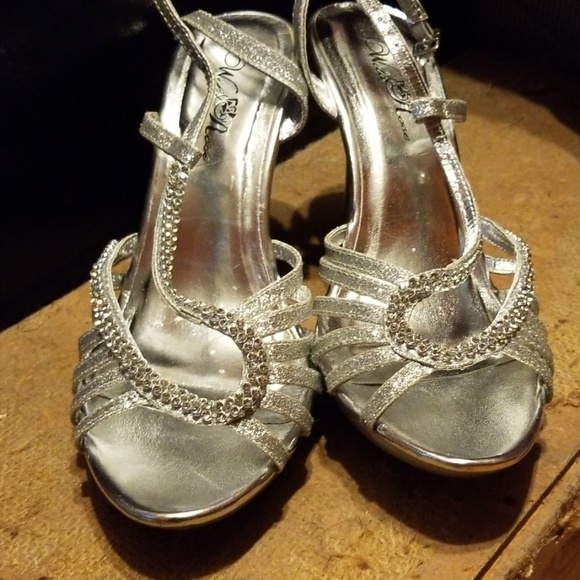 wild rose silver heels